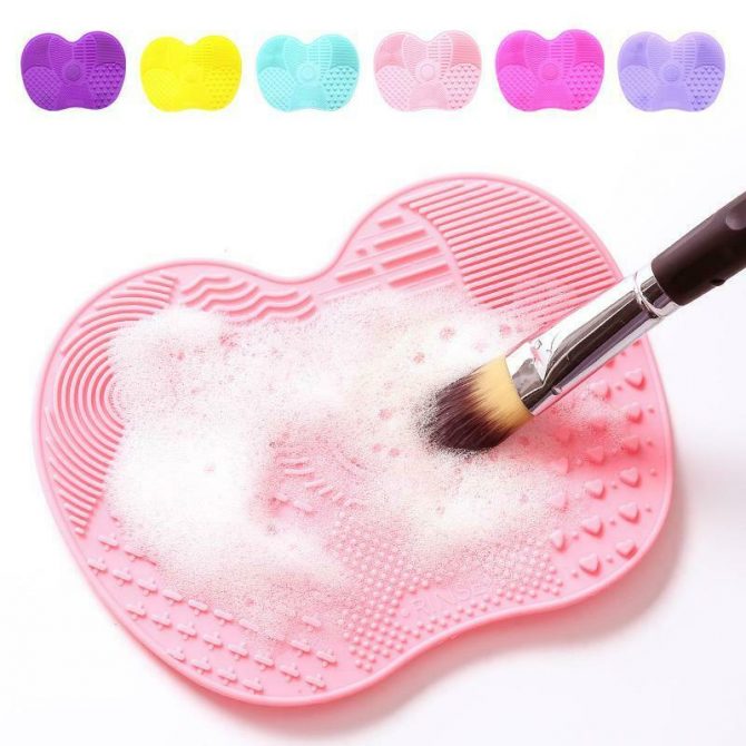 Make up Washing Brush Gel Cleaning Mat Foundation Makeup Brush Cleaner