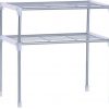 2 Tiers Shelves, Cupboard Stainless Steel Organizer for Kitchens and Bathrooms