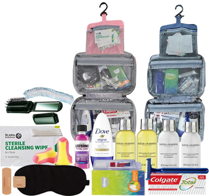 Luxury Pre-packed toiletries travel Bag bag/gift box/Baby Shower/Travel Essentials