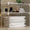 2 Tiers Shelves, Cupboard Stainless Steel Organizer for Kitchens and Bathrooms
