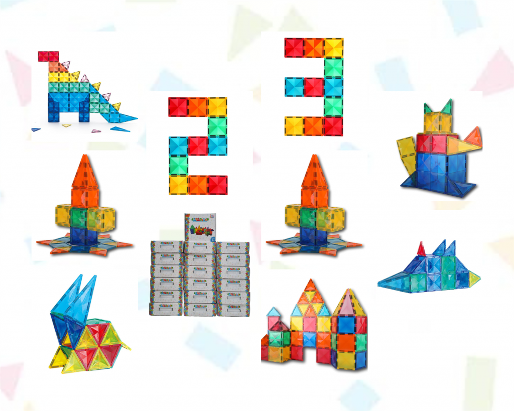 Magnetic Building Blocks Mag-Shape Amazing Colourful 65 pieces