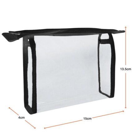 New Pvc Transparent Cosmetic Bag - Small Black