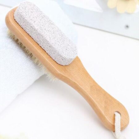 Foot Scrub Brush wooden body cleaning bath brush pumice stone