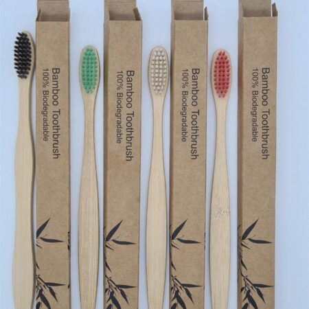 Pack of 4 Bamboo Toothbrushs