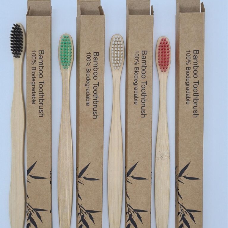 Pack of 4 Bamboo Toothbrushs