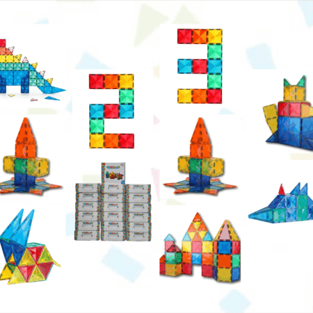 Magnetic Building Blocks Mag-Shape Amazing Colourful 65 pieces