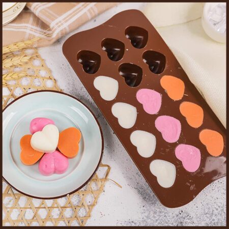 15 Heart Shapes Silicone Chocolate Mould